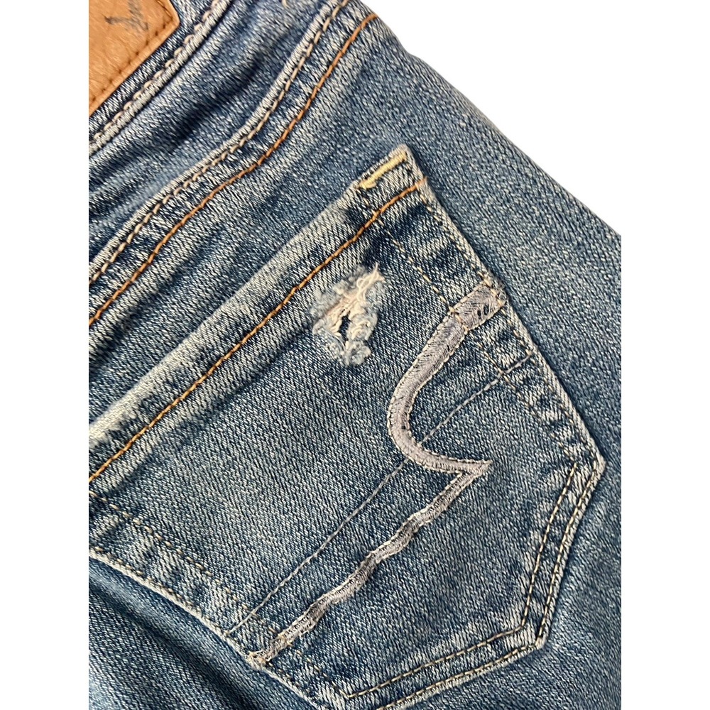 American‎ Eagle Artist Low Rise Flare Jeans Size 2 Distressed Y2K Boho Grunge - Picture 13 of 16